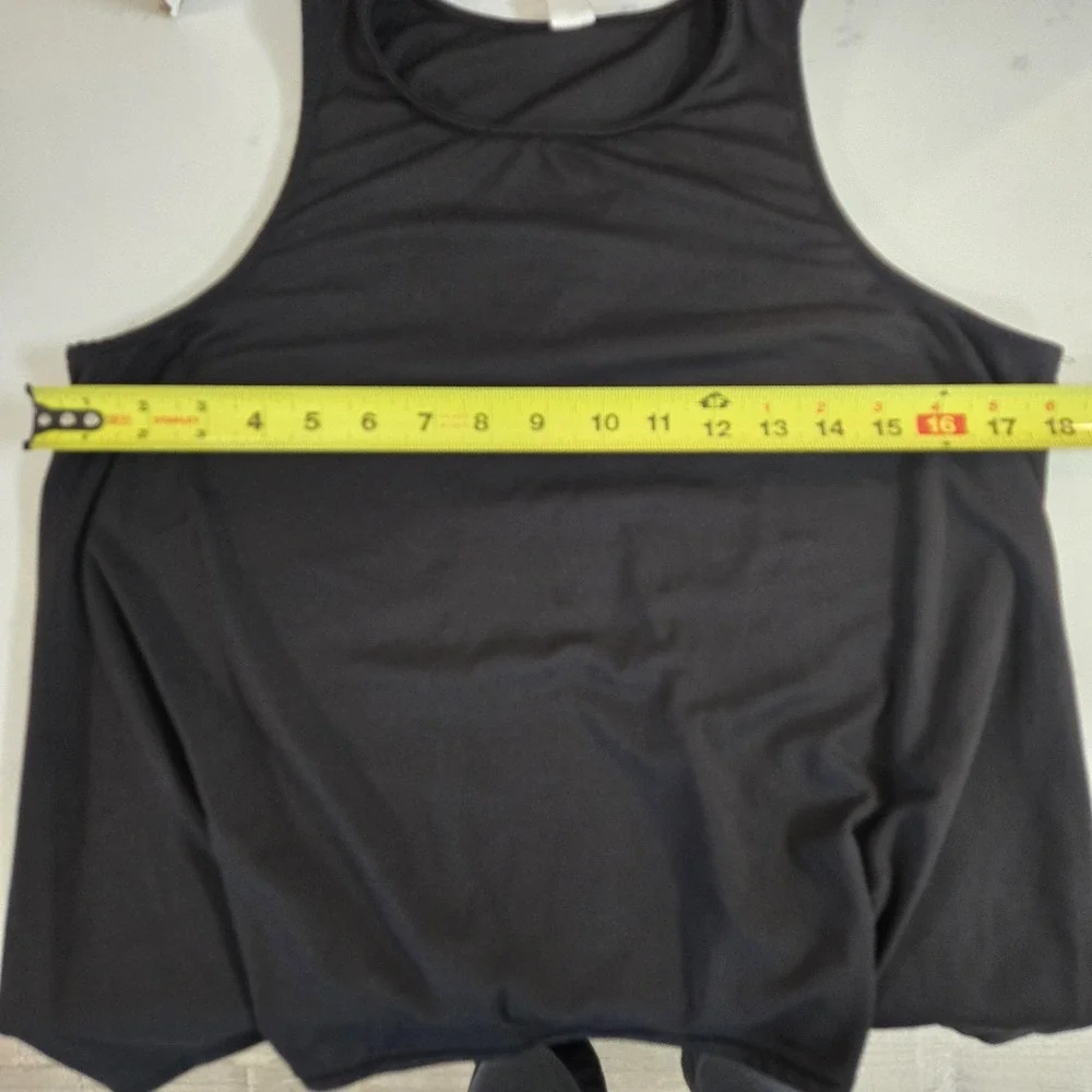 Yogalicious Black Open Back Tie Front Yoga Tank Top Womens Small Workout... - Picture 5 of 11